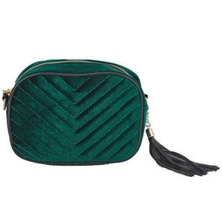 Γυναικεία τσάντα-νεσεσέρ από βελούδο 4QUEENS UA6101K2 GREEN