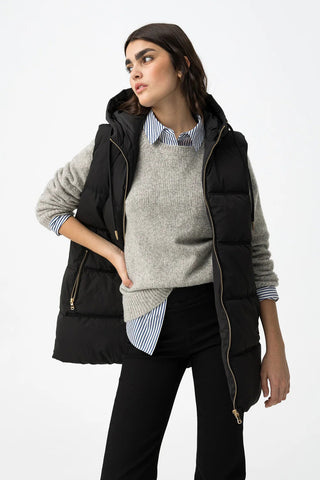 Γυναικείο μπουφάν αμάνικο TIFFOSI 10062001 ΜΑΥΡΟ W25/26