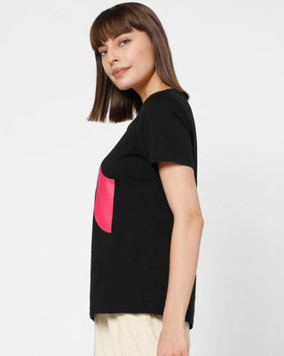 Γυναικείο t-shirt VMCONNIE S/S O-NECK T-SHIRT VERO MODA 10294547 Black W 23/24