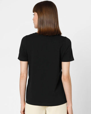 Γυναικείο t-shirt VMCONNIE S/S O-NECK T-SHIRT VERO MODA 10294547 Black W 23/24