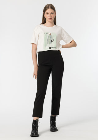 Γυναικείο παντελόνι TIFFOSI 10046735 BLACK W25/26