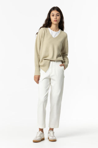 Γυναικείο παντελόνι TIFFOSI 10058728 WHITE SS26