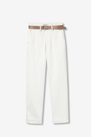 Γυναικείο παντελόνι TIFFOSI 10058728 WHITE SS26