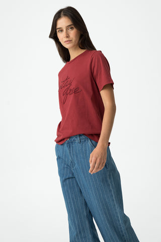 Γυναικείο t-shirt TIFFOSI 10063612 ΜΠΟΡΝΤΩ W25/26