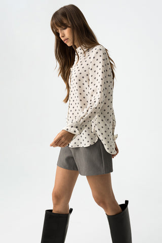 Γυναικείο πουκάμισο σατέν TIFFOSI 10062294 BLACK W25/26