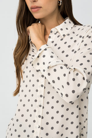 Γυναικείο πουκάμισο σατέν TIFFOSI 10062294 BLACK W25/26