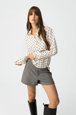 Γυναικείο πουκάμισο σατέν TIFFOSI 10062294 BLACK W25/26