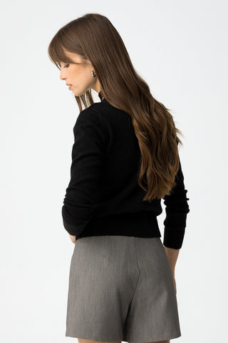 Γυναικεία πλεκτή μπλούζα TIFFOSI 10061611 BLACK W25/26