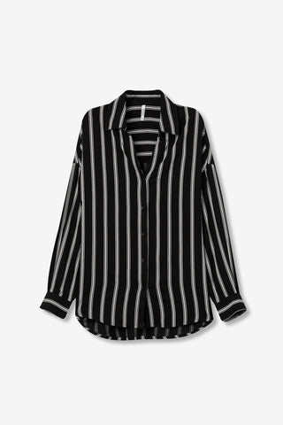 Γυναικείο πουκάμισο TIFFOSI 10064237 ΜΑΥΡΟ ΡΙΓΕ W25/26