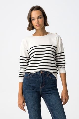 Γυναικεία πλεκτή μπλούζα TIFFOSI 10061709 WHITE W25/26