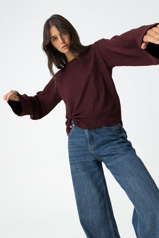 Γυναικεία πλεκτή μπλούζα TIFFOSI 10064163 ΜΠΟΡΝΤΩ W25/26