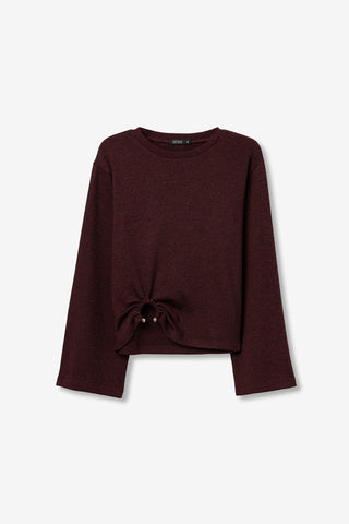 Γυναικεία πλεκτή μπλούζα TIFFOSI 10064163 ΜΠΟΡΝΤΩ W25/26