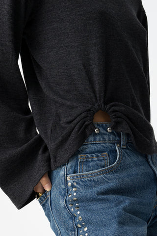 Γυναικεία πλεκτή μπλούζα TIFFOSI 10064163 ΓΚΡΙ ΣΚΟΥΡΟ W25/26