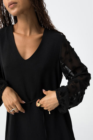 Γυναικείο φόρεμα TIFFOSI 10064231 ΜΑΥΡΟ W25/26