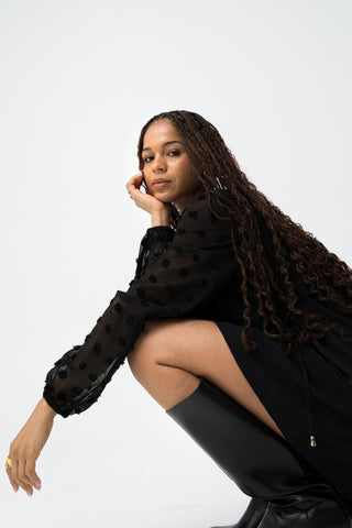 Γυναικείο φόρεμα TIFFOSI 10064231 ΜΑΥΡΟ W25/26