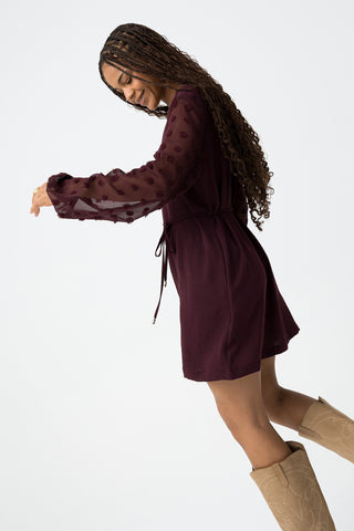 Γυναικείο φόρεμα TIFFOSI 10064231 ΜΠΟΡΝΤΩ W25/26