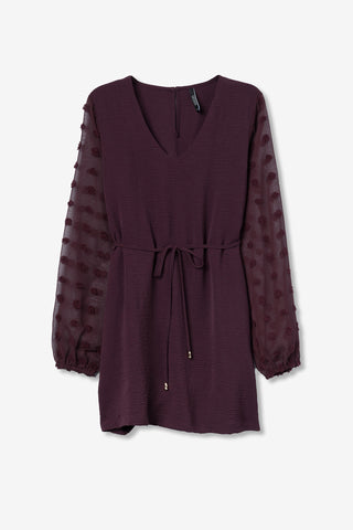 Γυναικείο φόρεμα TIFFOSI 10064231 ΜΠΟΡΝΤΩ W25/26