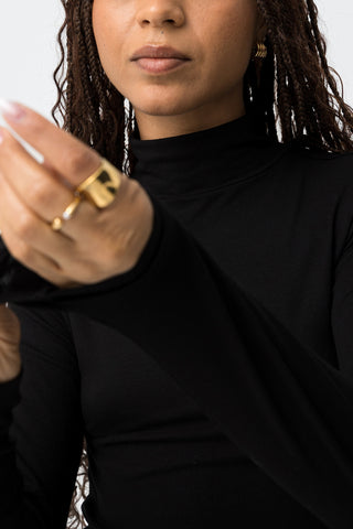 Γυναικεία μπλούζα ζιβάγκο TIFFOSI 10064248 BLACK W25/26