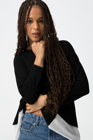 Γυναικεία πλεκτή μπλούζα TIFFOSI 10061714 ΜΑΥΡΟ W25/26