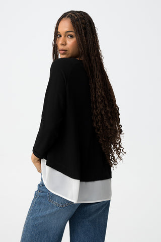 Γυναικεία πλεκτή μπλούζα TIFFOSI 10061714 ΜΑΥΡΟ W25/26