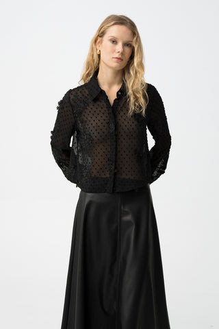 Γυναικείο πουκάμισο TIFFOSI 10066181 BLACK W25/26