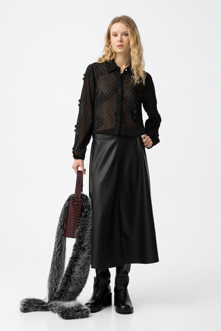 Γυναικείο πουκάμισο TIFFOSI 10066181 BLACK W25/26