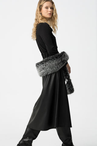 Γυναικεία φούστα δερματίνη TIFFOSI 10066257 BLACK W25/26