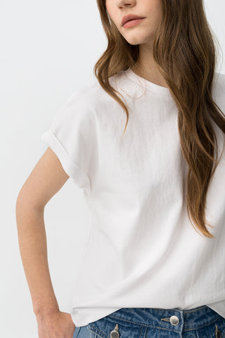 Γυναικεία μπλούζα κοντομάνικη BENJIE TIFFOSI 10065998 WHITE SS26