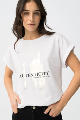 Γυναικείο t-shirt NOTE TIFFOSI 10064704 WHITE SS26