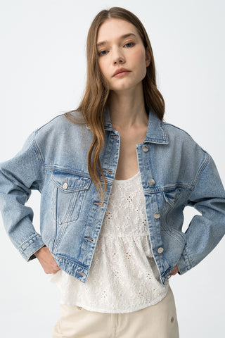 Γυναικείο μπουφάν denim TIFFOSI 10064964 BLUE SS26