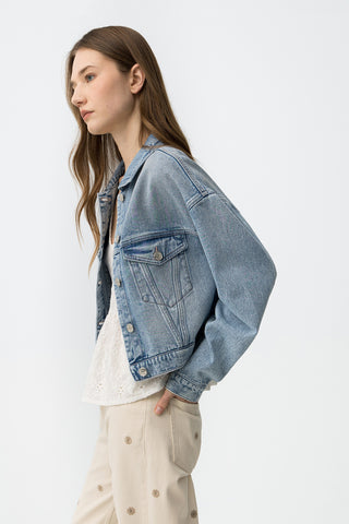 Γυναικείο μπουφάν denim TIFFOSI 10064964 BLUE SS26