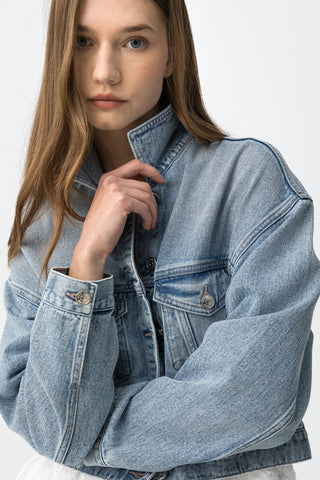 Γυναικείο μπουφάν denim TIFFOSI 10064964 BLUE SS26