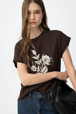 Γυναικείο t-shirt NATALIE TIFFOSI 10065011 ΚΑΦΕ SS26