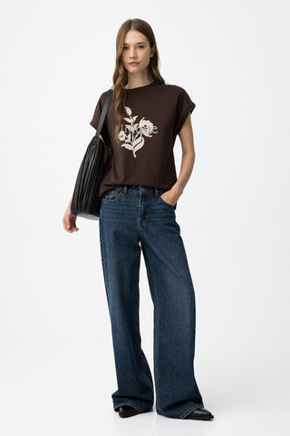 Γυναικείο t-shirt NATALIE TIFFOSI 10065011 ΚΑΦΕ SS26