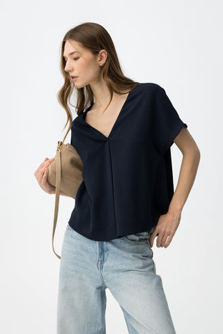 Γυναικεία μπλούζα κοντομάνικη MAXINE TIFFOSI 10065173 BLUE SS26