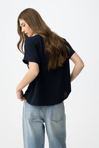 Γυναικεία μπλούζα κοντομάνικη MAXINE TIFFOSI 10065173 BLUE SS26