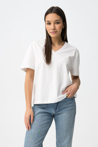 Γυναικεία μπλούζα κοντομάνικη JINNIE TIFFOSI 10065999 WHITE SS26
