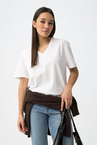 Γυναικεία μπλούζα κοντομάνικη JINNIE TIFFOSI 10065999 WHITE SS26