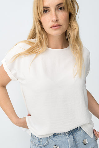 Γυναικεία μπλούζα κοντομάνικη UPDATY TIFFOSI 10065352 WHITE SS26