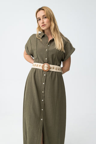 Γυναικείο φόρεμα RILEY TIFFOSI 10065218 OLIVE GREEN SS26