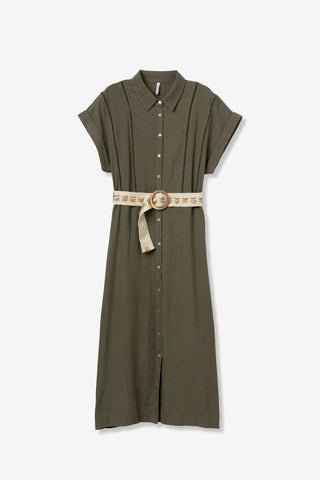 Γυναικείο φόρεμα RILEY TIFFOSI 10065218 OLIVE GREEN SS26