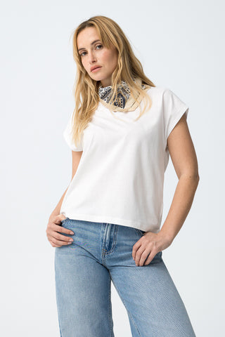 Γυναικεία μπλούζα κοντομάνικη CHARLIZE TIFFOSI 10064855 WHITE SS26