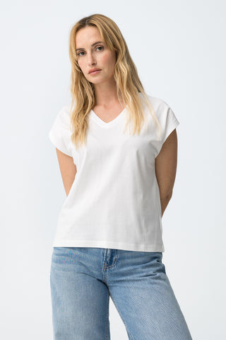 Γυναικεία μπλούζα κοντομάνικη CHARLIZE TIFFOSI 10064855 WHITE SS26