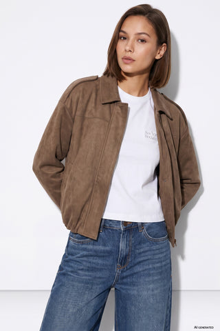 Γυναικείο μπουφάν TIFFOSI 10067790 BROWN W26/27