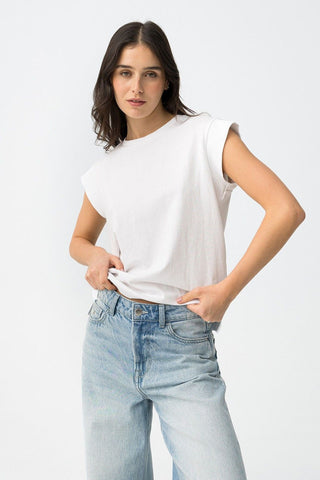 Γυναικεία μπλούζα αμάνικη MANDIE TIFFOSI 10066000 WHITE SS26