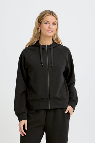 Γυναικεία ζακέτα φούτερ με κουκούλα FRPRIYA FRANSA 20617503 BLACK W26/27