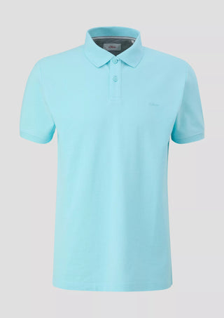 Ανδρική μπλούζα polo κοντομάνικη Regular Fit 100% Cotton S.OLIVER 2138262 ΣΙΕΛ S 24