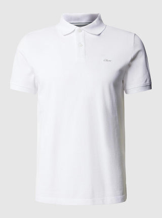 Ανδρική μπλούζα polo κοντομάνικη Regular Fit 100% Cotton S.OLIVER 2141481 ΛΕΥΚΟ S 24