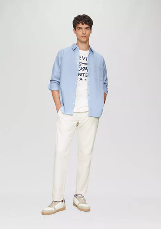 Ανδρικό πουκάμισο S.OLIVER 2163057 LIGHT BLUE SS25