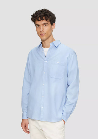 Ανδρικό πουκάμισο S.OLIVER 2163057 LIGHT BLUE SS25